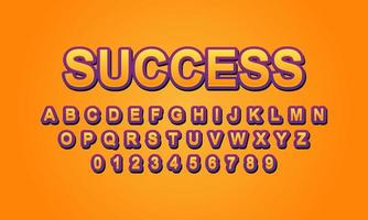 success style editable text effect vector