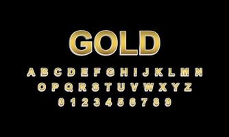 gold style editable text effect vector