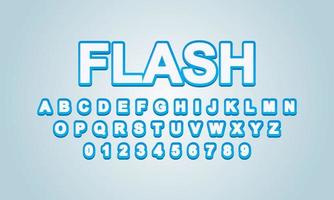 flash style editable text effect vector