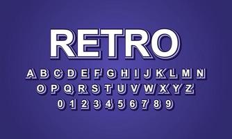 efecto de texto editable de estilo retro vector