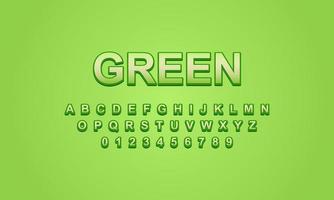 Editable text effect green title style vector