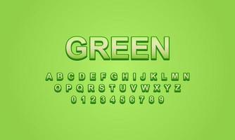 efecto de texto editable estilo de título verde vector