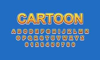 cartoon style editable text effect vector