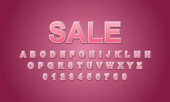 sale style editable text effect vector