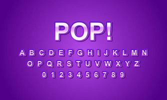 Editable text effect pop title style vector