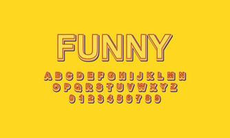 Editable text effect funny title style vector