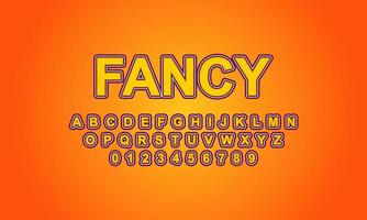 Editable text effect fanny title style vector