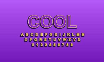 Editable text effect cool title style vector