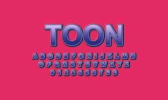 Editable text effect toon title style vector