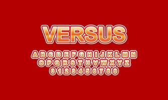 Editable text effect versus title style vector