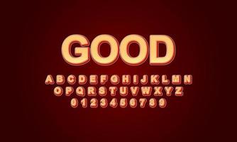 Editable text effect good title style vector