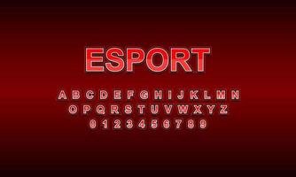 Editable text effect esport title style vector