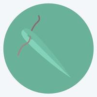 Needle Icon in trendy flat style isolated on soft blue background vector