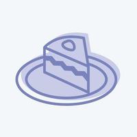 Cream Cake Icon in trendy two tone style isolated on soft blue background vector