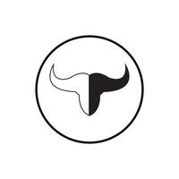 Bull horn logo and symbol template icons app vector