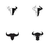 Bull horn logo and symbol template icons app vector