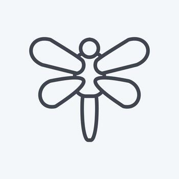 Firefly Icon in trendy line style isolated on soft blue backgroundFirefly Icon in trendy long shadow style isolated on soft blue background vector