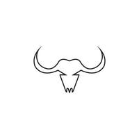 Bull horn logo and symbol template icons app vector