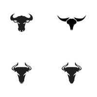 Bull horn logo and symbol template icons app vector