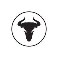 Bull horn logo and symbol template icons app vector