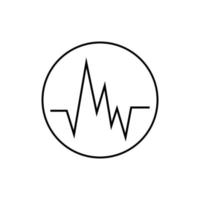 Hearbeat Pulse Icon Vector Illustration Logo Template