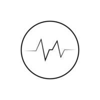 Hearbeat Pulse Icon Vector Illustration Logo Template