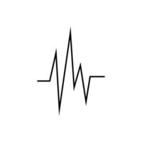 Hearbeat Pulse Icon Vector Illustration Logo Template