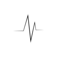 Hearbeat Pulse Icon Vector Illustration Logo Template