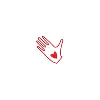 Hand care logo template vector design