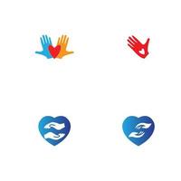 Hand care logo template vector design