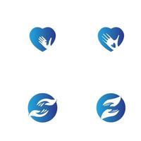 Hand care logo template vector design