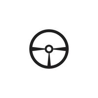 Steering wheel logo vector flat design