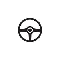 Steering wheel logo vector flat design