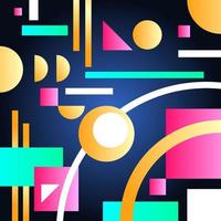 Geometric background with different colorful shapes 4 vector