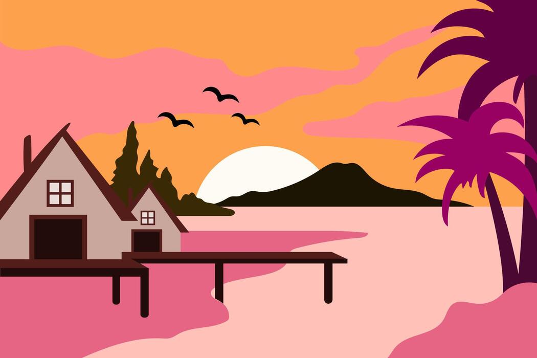 Gradient Landscape Vector Art, Icons, and Graphics for Free Download