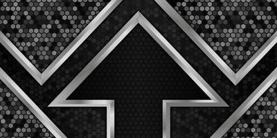 luxury metallic black background vector