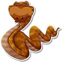 Snake cartoon character on white background vector