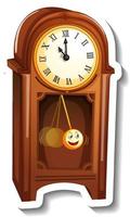 Analog antique clock in cartoon style vector