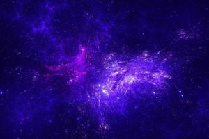 nebulosa azul oscuro brillo universo estrella púrpura en el espacio exterior galaxia horizontal en el espacio. foto