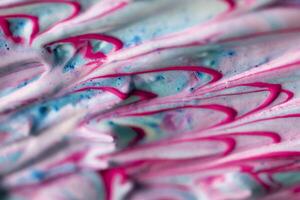 abstract beautiful liquid marble fluid acrylic paint vibrant texture. photo