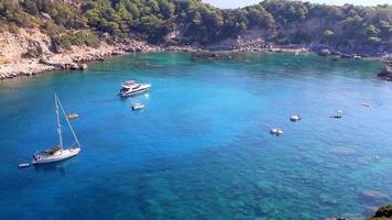 Anthony Quinn Bay with turquoise clear water Faliraki Rhodes Greece. video