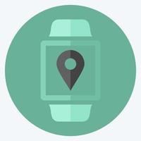 Location App Icon in trendy flat style isolated on soft blue background vector