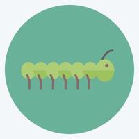 Worm Icon in trendy flat style isolated on soft blue background vector