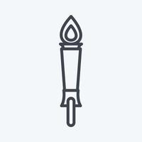 Icon Museum Torch - Line Style vector