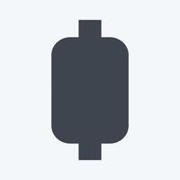 Thread Spool I Icon in trendy glyph style isolated on soft blue background vector