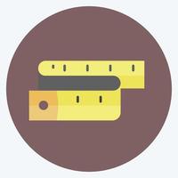 Measuring Tape Icon in trendy flat style isolated on soft blue background vector