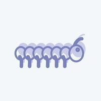 Worm Icon in trendy two tone style isolated on soft blue background vector