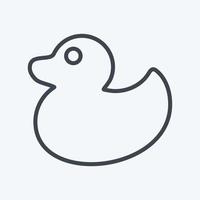 icono de estilo de línea de pato vector