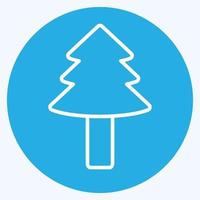 Tree II Icon in trendy blue eyes style isolated on soft blue background vector