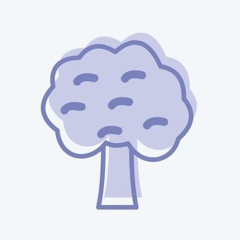 Tree Icon in trendy two tone style isolated on soft blue background vector